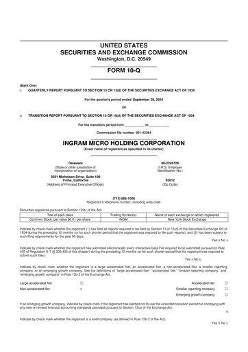 Thumbnail Ingram Micro Holding Corporation 10-Q Quarterly Report FY2024 