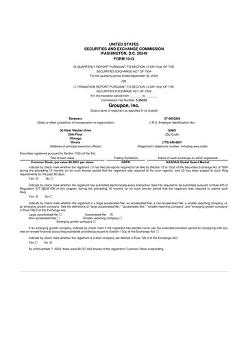 Vorschaubild Groupon 10-Q Quartalsbericht 2024 