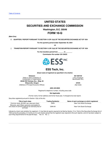 Thumbnail ESS Tech 10-Q Quarterly Report FY2024 