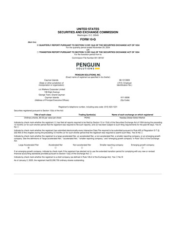 Thumbnail Penguin Solutions 10-Q Quarterly Report FY2025 