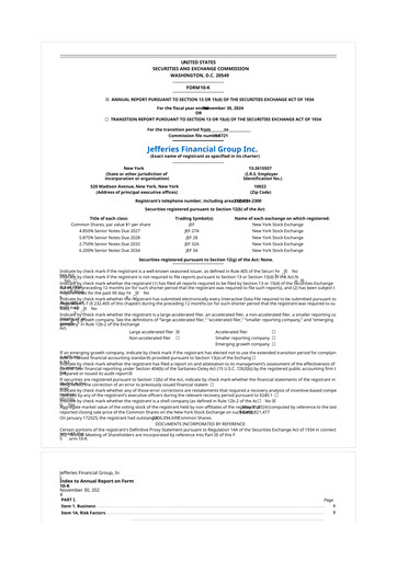 Thumbnail Jefferies Financial Group
 10-K Annual Report 2024