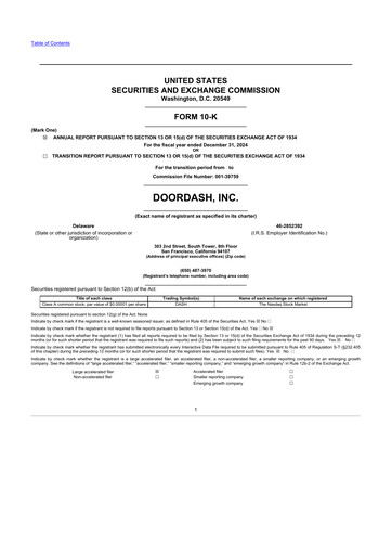 Thumbnail DoorDash 10-K Annual Report 2024