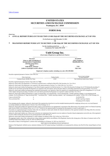 Thumbnail Uniti 10-K Annual Report 2024