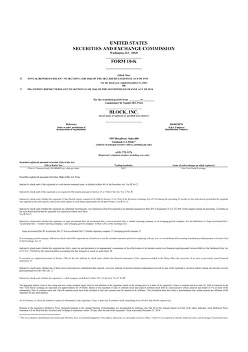 Miniature Block 10-K Rapport annuel 2024