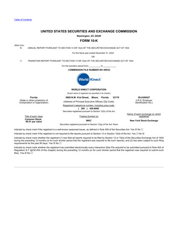 Thumbnail World Kinect 10-K Annual Report 2024