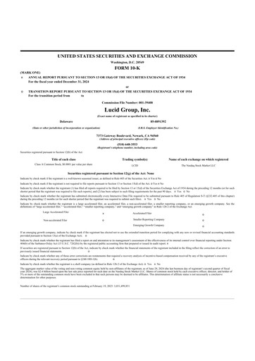 Thumbnail Lucid Motors 10-K Annual Report 2024