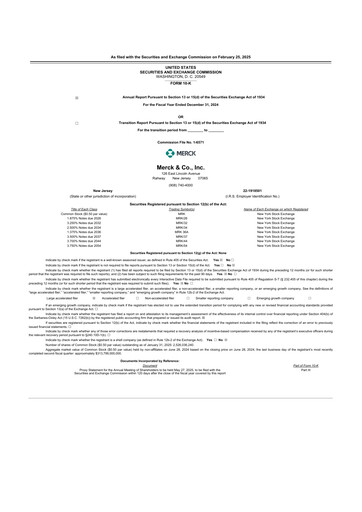 Thumbnail Merck 10-K Annual Report 2024