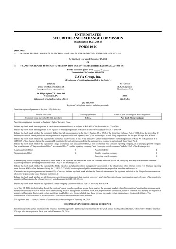 Thumbnail CAVA Group 10-K Annual Report 2024