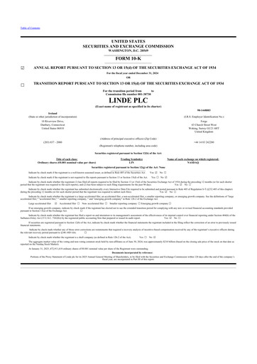 Thumbnail Linde 10-K Annual Report 2024