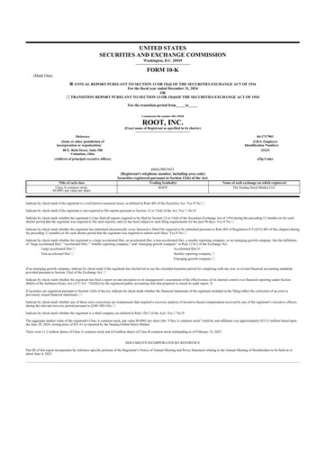 Thumbnail Root Insurance
 10-K Annual Report 2024