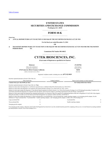 Thumbnail Cytek Biosciences 10-K Annual Report 2024