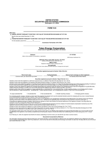 Thumbnail Talen Energy 10-K Annual Report 2024