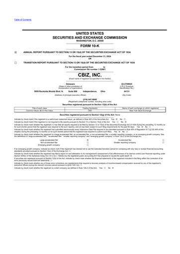 Thumbnail CBIZ 10-K Annual Report 2024