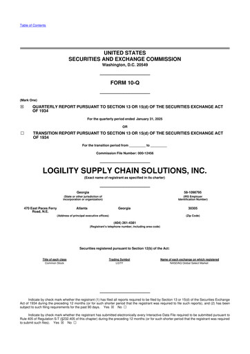 Thumbnail Logility Supply Chain Solutions 10-Q Quarterly Report FY2025 