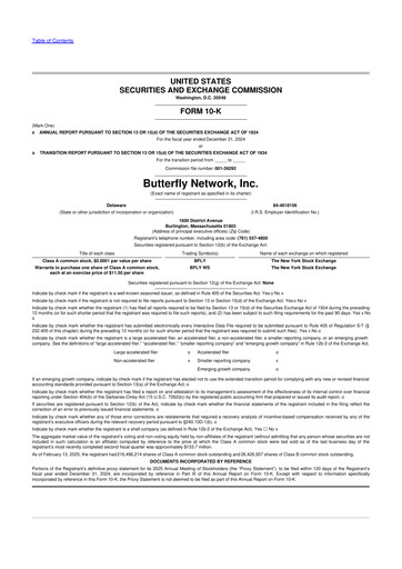 Vorschaubild Butterfly Network 10-K Jahresbericht 2024