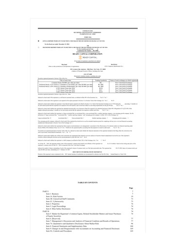 Miniature Ready Capital
 10-K Rapport annuel 2024