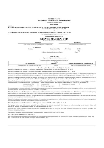 Thumbnail Steve Madden
 10-K Annual Report 2024