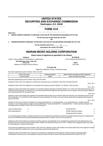 Thumbnail Ingram Micro Holding Corporation 10-K Annual Report 2024