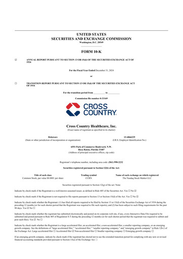 Thumbnail Cross Country Healthcare 10-K Annual Report 2024