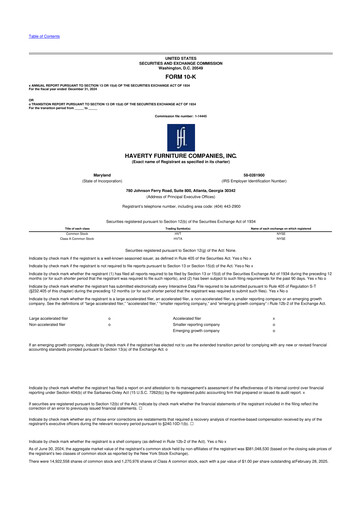 Thumbnail Havertys 10-K Annual Report 2024