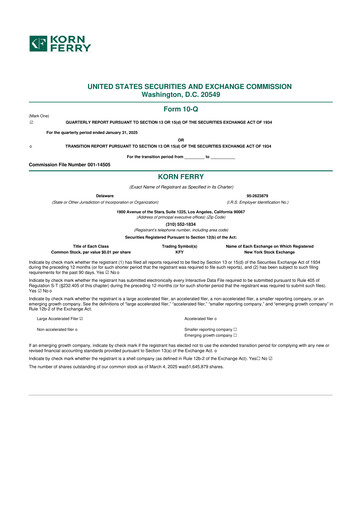 Thumbnail Korn Ferry
 10-Q Quarterly Report FY2025 