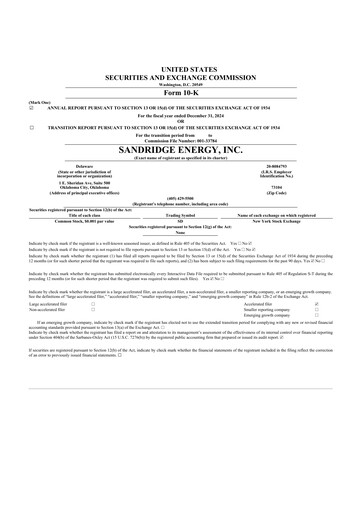 Thumbnail SandRidge Energy
 10-K Annual Report 2024