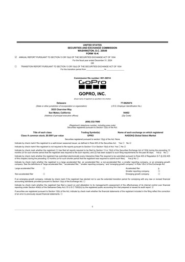 Thumbnail GoPro 10-K Annual Report 2024