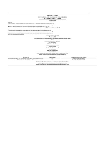 Thumbnail Valneva SE 20-F Annual Report 2024