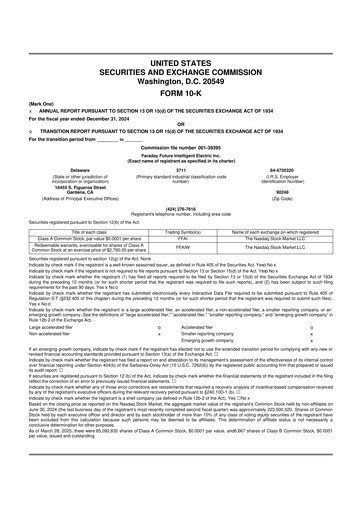Vorschaubild Faraday Future 10-K Jahresbericht 2024