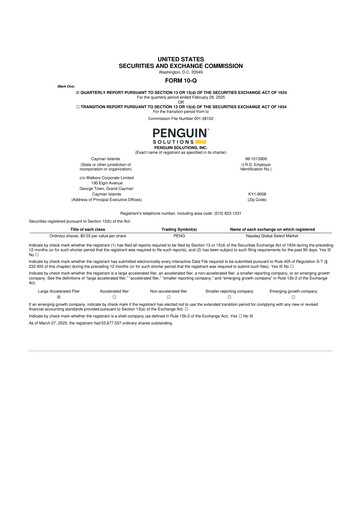 Thumbnail Penguin Solutions 10-Q Quarterly Report FY2025 