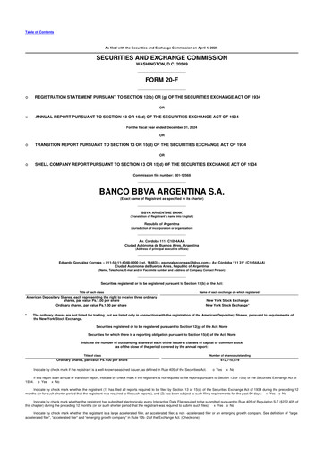 Vorschaubild BBVA Argentina 20-F Jahresbericht 2024