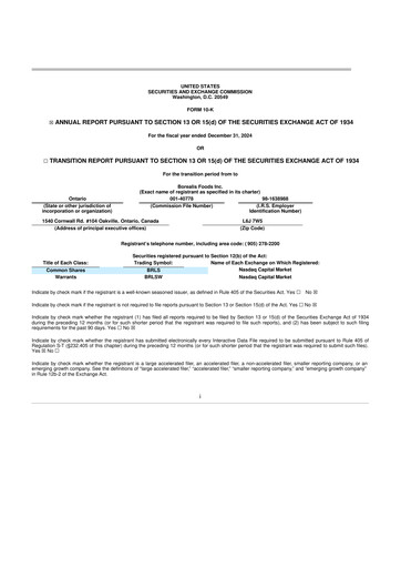 Vorschaubild Borealis Foods 10-K Jahresbericht 2024