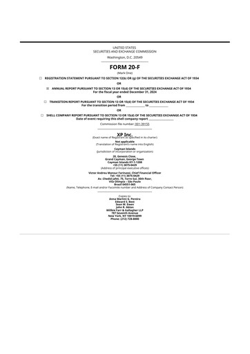 Thumbnail XP Inc. 20-F Annual Report 2024