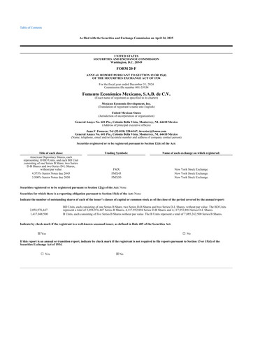 Thumbnail Fomento Económico Mexicano (FEMSA) 20-F Annual Report 2024