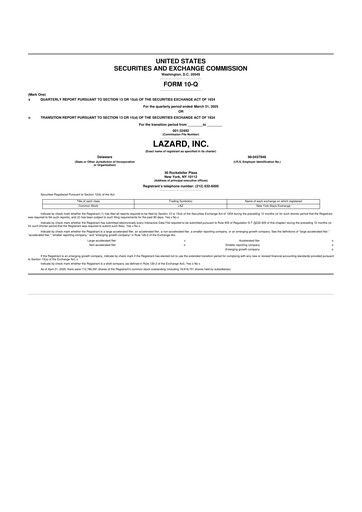 Thumbnail Lazard 10-Q Quarterly Report FY2025 