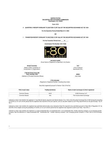 Thumbnail i-80 Gold 10-Q Quarterly Report FY2025 