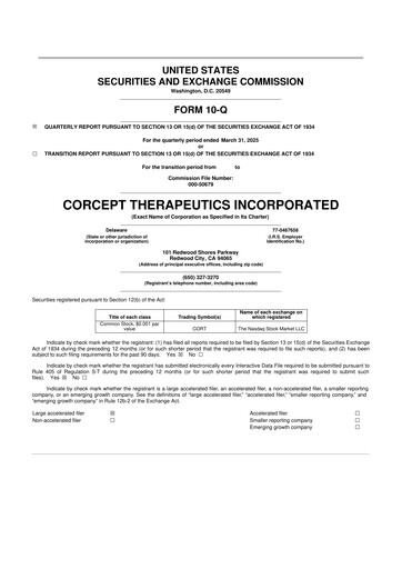 Thumbnail Corcept Therapeutics
 10-Q Quarterly Report FY2025 