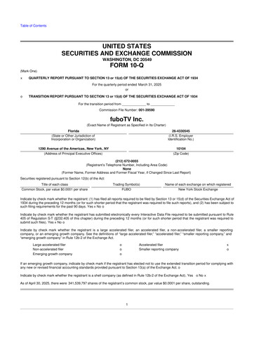 Thumbnail fuboTV 10-Q Quarterly Report FY2025 