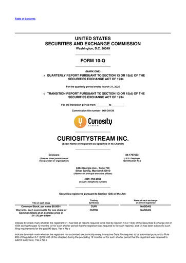 Miniature CuriosityStream 10-Q Rapport trimestriel 2025 