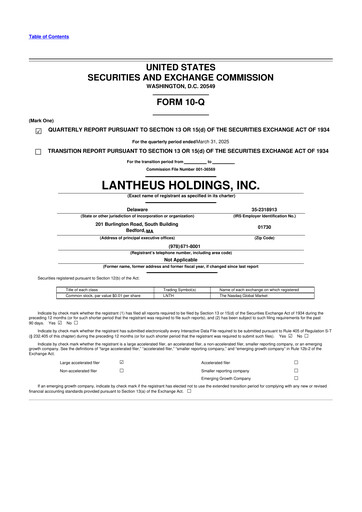 Thumbnail Lantheus Holdings 10-Q Quarterly Report FY2025 