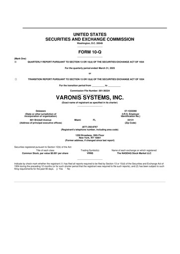 Vorschaubild Varonis Systems 10-Q Quartalsbericht 2025 