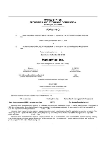 Thumbnail MarketWise 10-Q Quarterly Report FY 