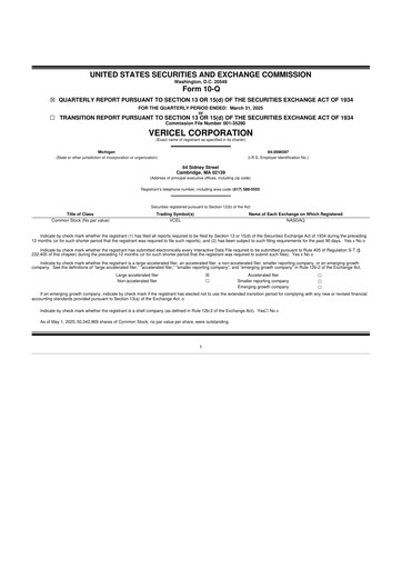 Thumbnail Vericel
 10-Q Quarterly Report FY2025 