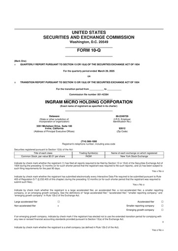 Thumbnail Ingram Micro Holding Corporation 10-Q Quarterly Report FY2025 