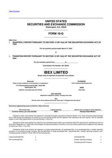 Thumbnail IBEX 10-Q Quarterly Report FY2025 