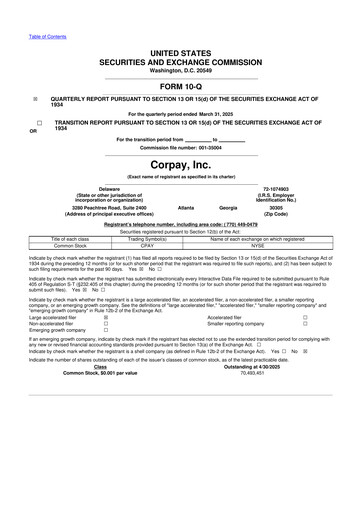 Thumbnail Corpay 10-Q Quarterly Report FY2025 