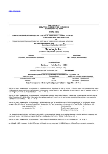 Thumbnail Satellogic 10-Q Quarterly Report FY2025 