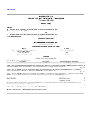 Thumbnail Northpointe Bancshares 10-Q Quarterly Report FY2025 