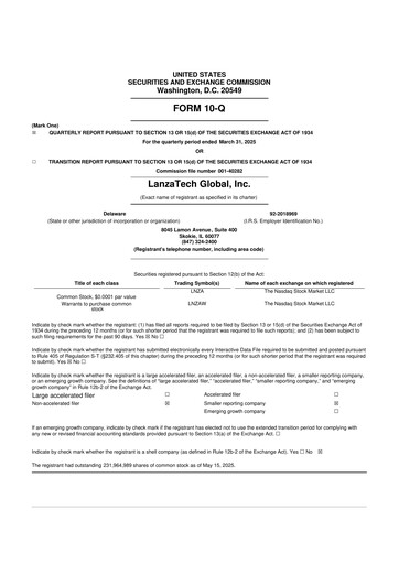 Thumbnail LanzaTech Global 10-Q Quarterly Report FY2025 