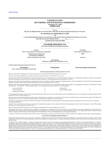 Miniature 23andMe 10-K Rapport annuel 2025